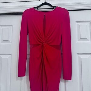 Marciano Fuchsia Long Sleeve Dress